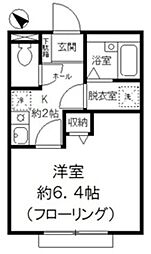 エテルノ弥生 1Kの間取図画像