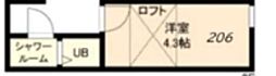 コリビングハウス目黒サウス ワンルームの間取図画像