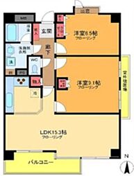 マンション武蔵野 2LDKの間取図画像