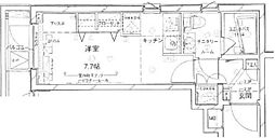 グランドコンシェルジュ用賀アジールコート ワンルームの間取図画像