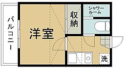 アークパル茅ヶ崎 1Kの間取図画像
