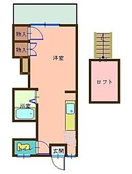 ハイツノムラ 1Kの間取図画像