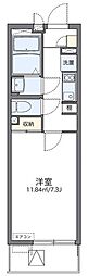 レオネクストみやび大宮 1Kの間取図画像