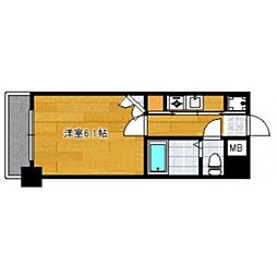 エステート・モア天神AXIS 1Kの間取図画像