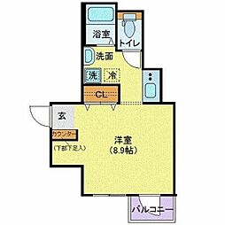 東京メトロ日比谷線 小伝馬町駅 徒歩3分の賃貸マンション 4階ワンルームの間取り