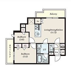 間取図画像 2LDK