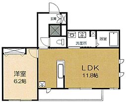 フォレストニイヤ 1LDKの間取図画像