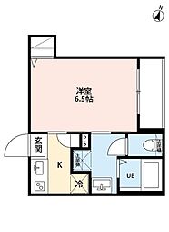 相模原市南区東林間4丁目アパート 1Kの間取図画像