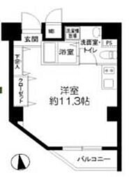 Primal文京小石川 ワンルームの間取図画像