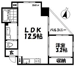 ピコットVII 5階1LDKの間取り