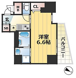 グルーブ神戸元町アリア 7階1Kの間取り