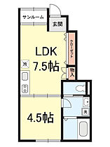 トワヴェール 1A ｜ 新潟県新潟市中央区上所中２丁目4-11（賃貸アパート1LDK・1階・36.57㎡） その2