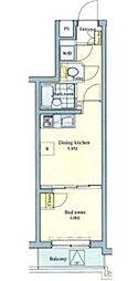 パレ・ホームズ大森山王 1DKの間取図画像