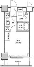東急セットアップレジデンス恵比寿 8階1Kの間取り