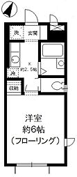 ホームあすか 1Kの間取図画像