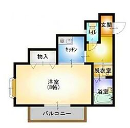 グリーンペアー969 1Kの間取図画像