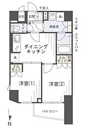 ルーブル中板橋伍番館 2DKの間取図画像