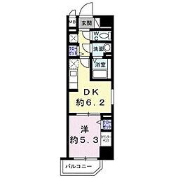 スアヴィス三ノ輪 1DKの間取図画像