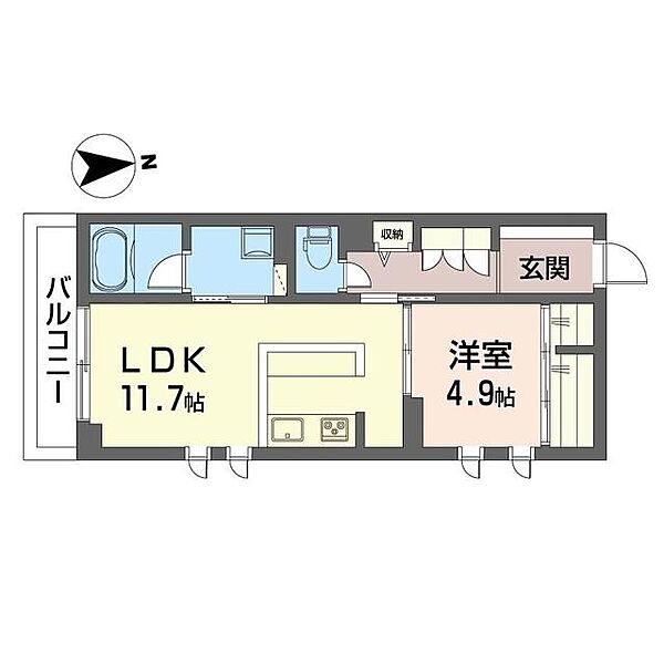 ナビューレ戸田公園 00101｜埼玉県戸田市本町２丁目(賃貸マンション1LDK・1階・45.72㎡)の写真 その2