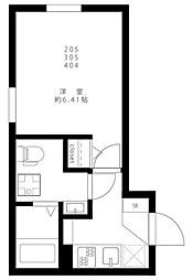 中板橋レジデンス 4階1Kの間取り