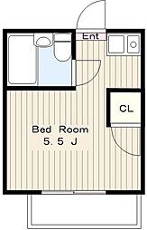 ドムール成瀬 1Kの間取図画像