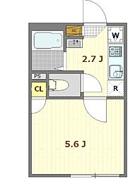 プロスペリティ成増 1階1Kの間取り