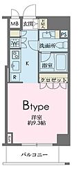 ドゥーエ南麻布 ワンルームの間取図画像