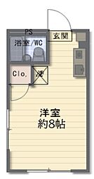 マテリアルエステート草加壱番館 ワンルームの間取図画像