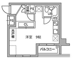 Ts garden稲城 6階ワンルームの間取り