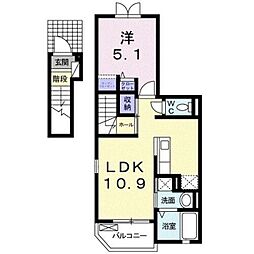 ブレイブコート2 1LDKの間取図画像