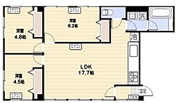 YDビルディング 3階3LDKの間取り