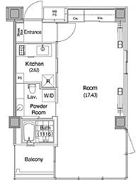 エルスタンザ代官山 9階1Kの間取り