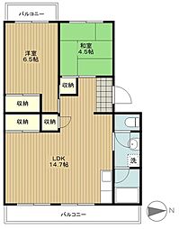 コリーナ.33 2LDKの間取図画像