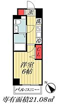 千葉県市川市行徳駅前３丁目（賃貸マンション1K・6階・21.08㎡） その2