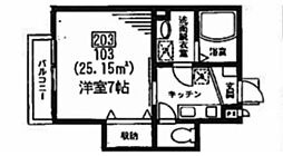 KNハウス 1Kの間取図画像