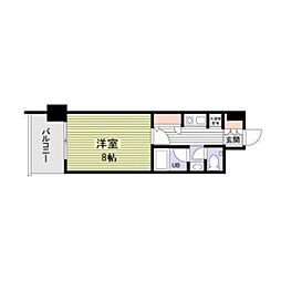 ロイヤル御幣島 1Kの間取図画像