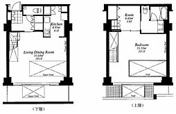 フレンシア外苑西 1階1SLDKの間取り