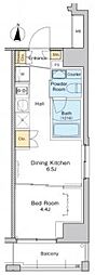 プラウドフラット両国2 1DKの間取図画像