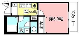 メゾンドフレーズ 1Kの間取図画像
