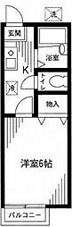 リトルアイランドB 1Kの間取図画像