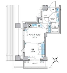 ルフォンプログレ中野富士見町 1DKの間取図画像