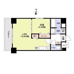 ＧＲＡＮＤＵＫＥ鶴舞ｐｒｏｓｔ 801 8階1LDKの間取り