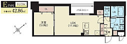 Splendide新横浜 1LDKの間取図画像