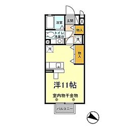 エトワール ワンルームの間取図画像
