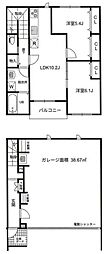 ヘリテージ ザ レジデンス 2LDKの間取図画像
