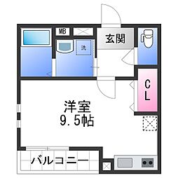 フジパレス和歌山元寺町I番館 ワンルームの間取図画像