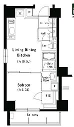 パークアクシス板橋本町 10階1DKの間取り