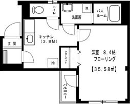 パールマンションIS 1Kの間取図画像
