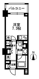 レジディア中落合-B ワンルームの間取図画像