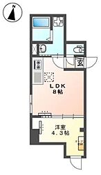 アコード・Ｋ 1階1LDKの間取り